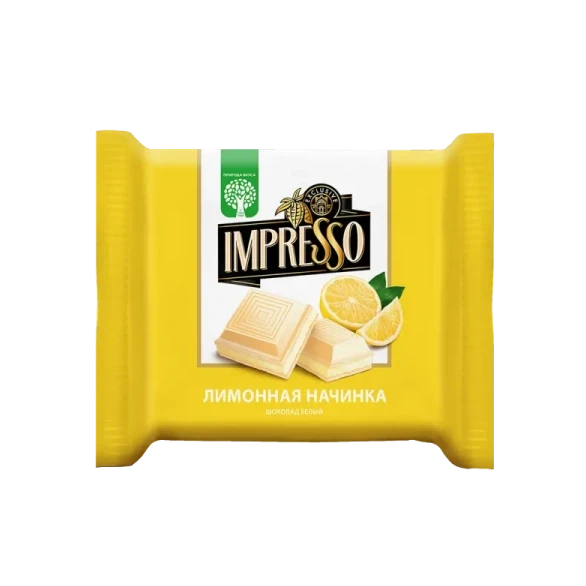 Шоколад белый Impresso  с лимонной начинкой