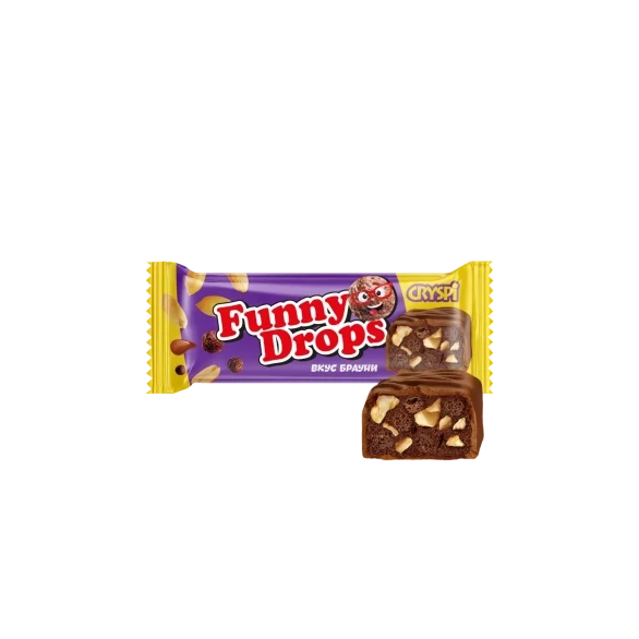Фанни дропс Funny Drops карамель с арах. и возд. рисом со вкусом брауни Фанни дропс Funny Drops карамель с арах. и возд. рисом со вкусом брауни
