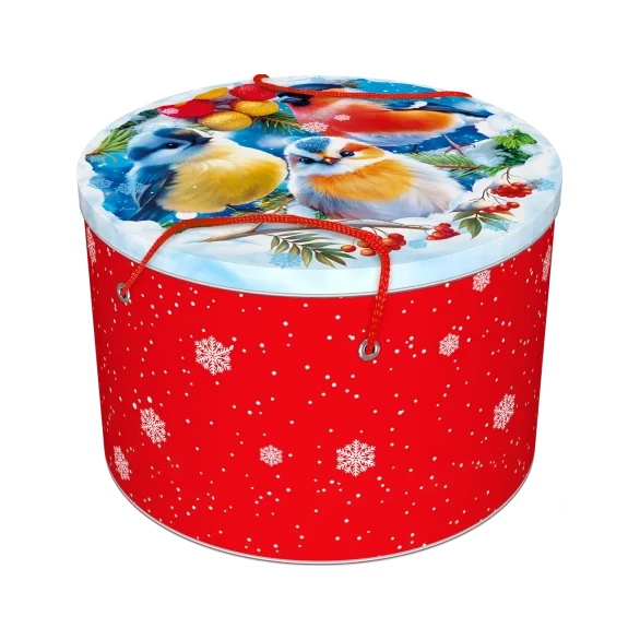 Круглая макси "Ягодки" с веревочными ручками