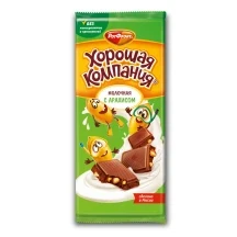 Хорошая компания плитка молочная с арахисом